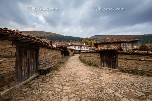 Есен и стари къщи от село Жеравна